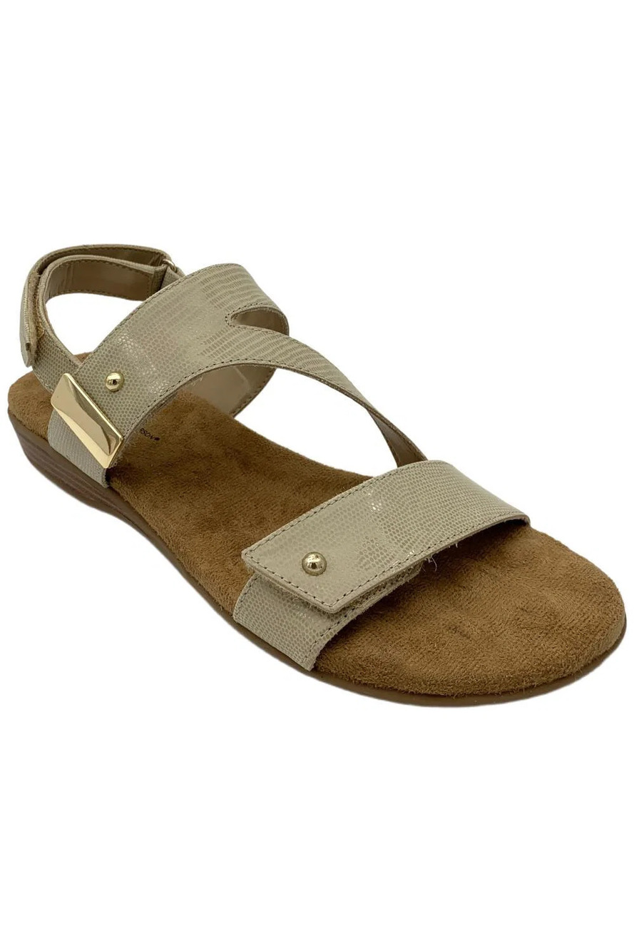 Ros Hommerson Women's Chloe Sandal Patent Natural Lizard - Narrow